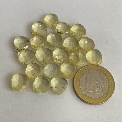 Citrine Faceted Nice Quality (10 mm) Briolette (Lab-Created)