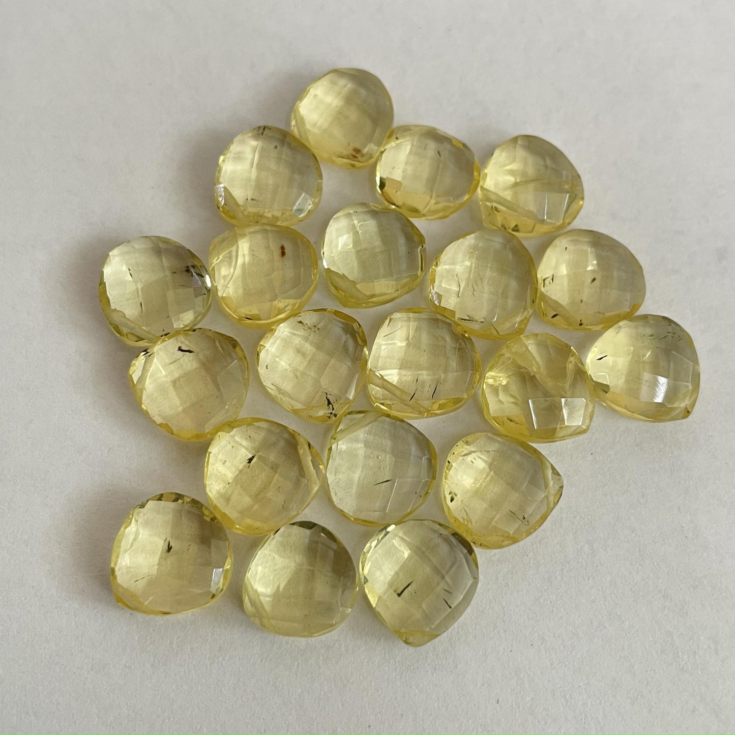 Citrine Faceted Nice Quality (10 mm) Briolette (Lab-Created)