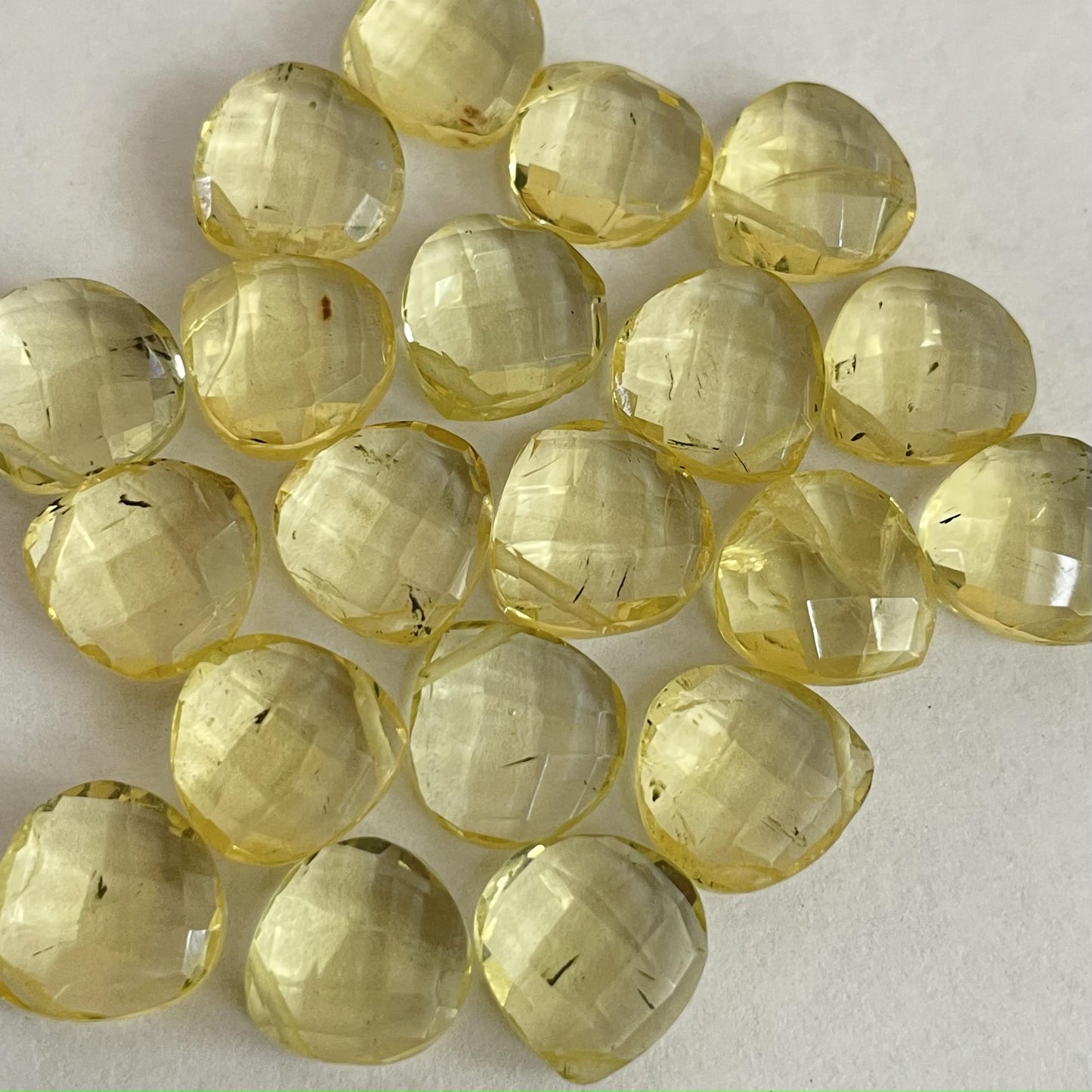 Citrine Faceted Nice Quality (10 mm) Briolette (Lab-Created)