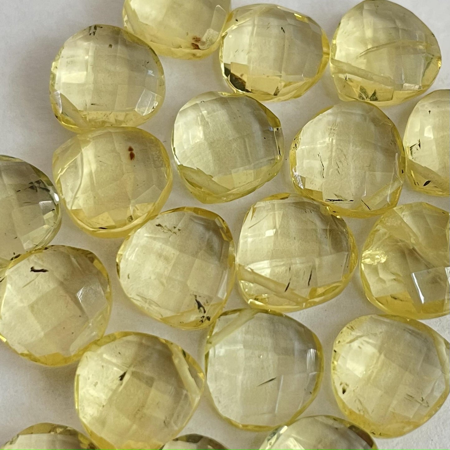 Citrine Faceted Nice Quality (10 mm) Briolette (Lab-Created)