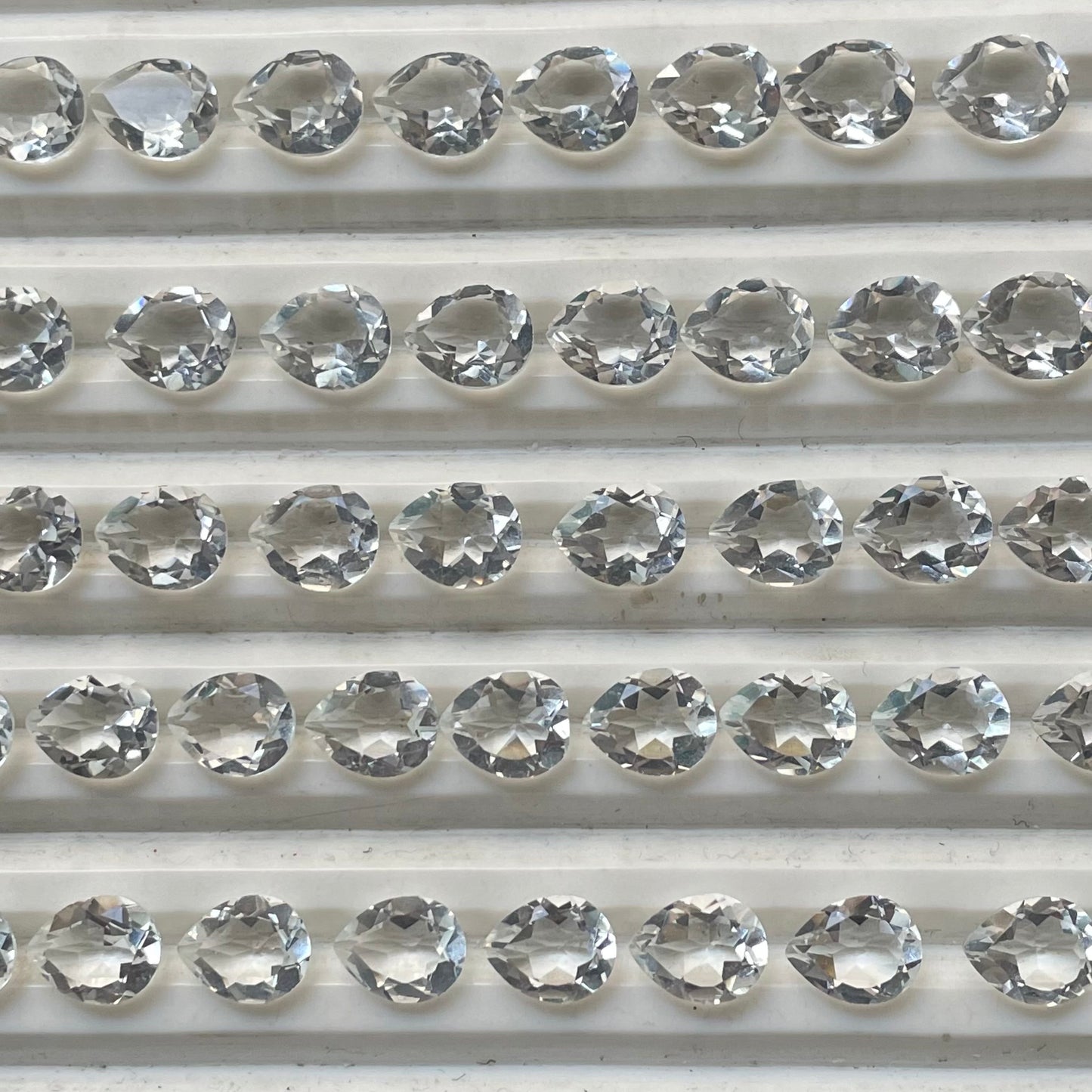Crystal Faceted Nice Quality (8x10 mm) Pear Shape