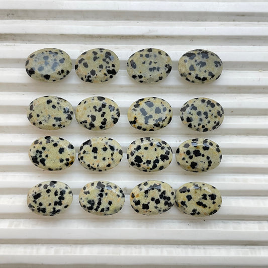 Natural Dalmatian Jasper 12x16 mm Oval Shape Faceted (Natural)