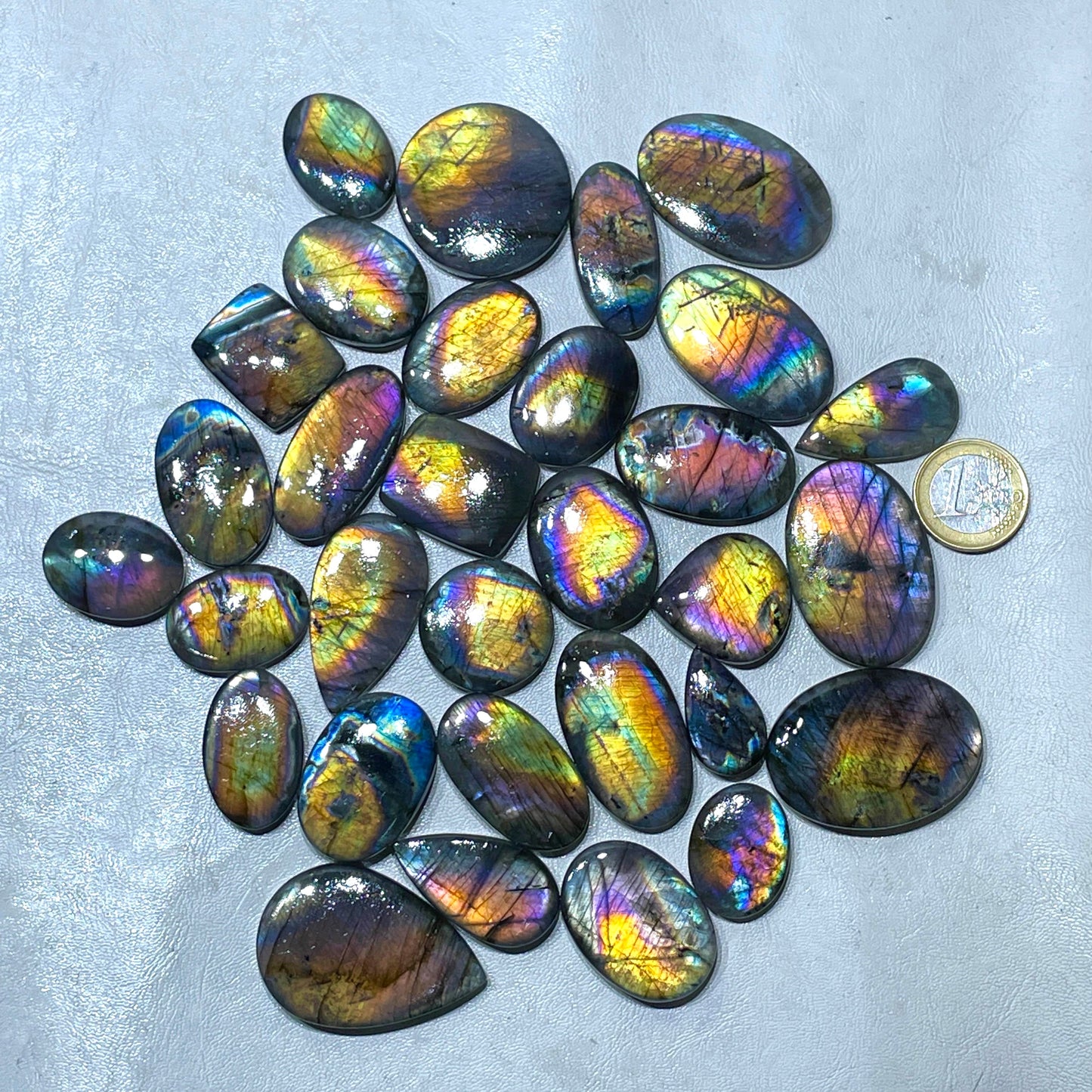 Natural Multi Purple Labradorite Cabochon, Purple Labradorite By Weight With Different Shapes (Natural)