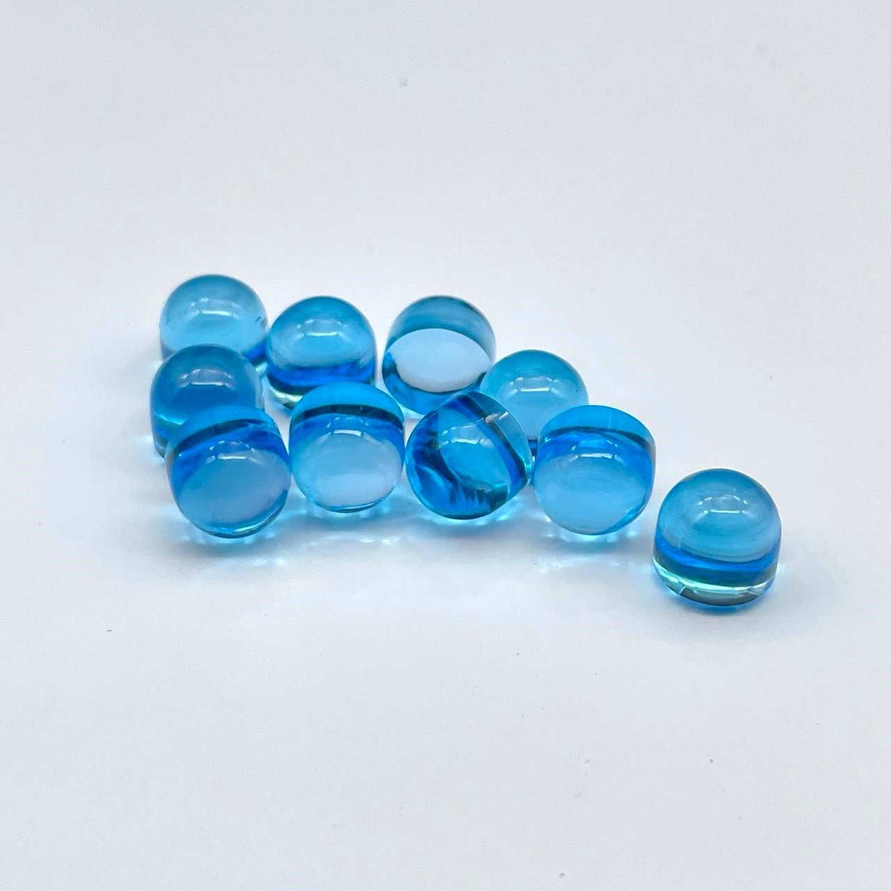Natural Swiss Blue Topaz 8 mm Best Quality Bullets Gemstone (Natural)