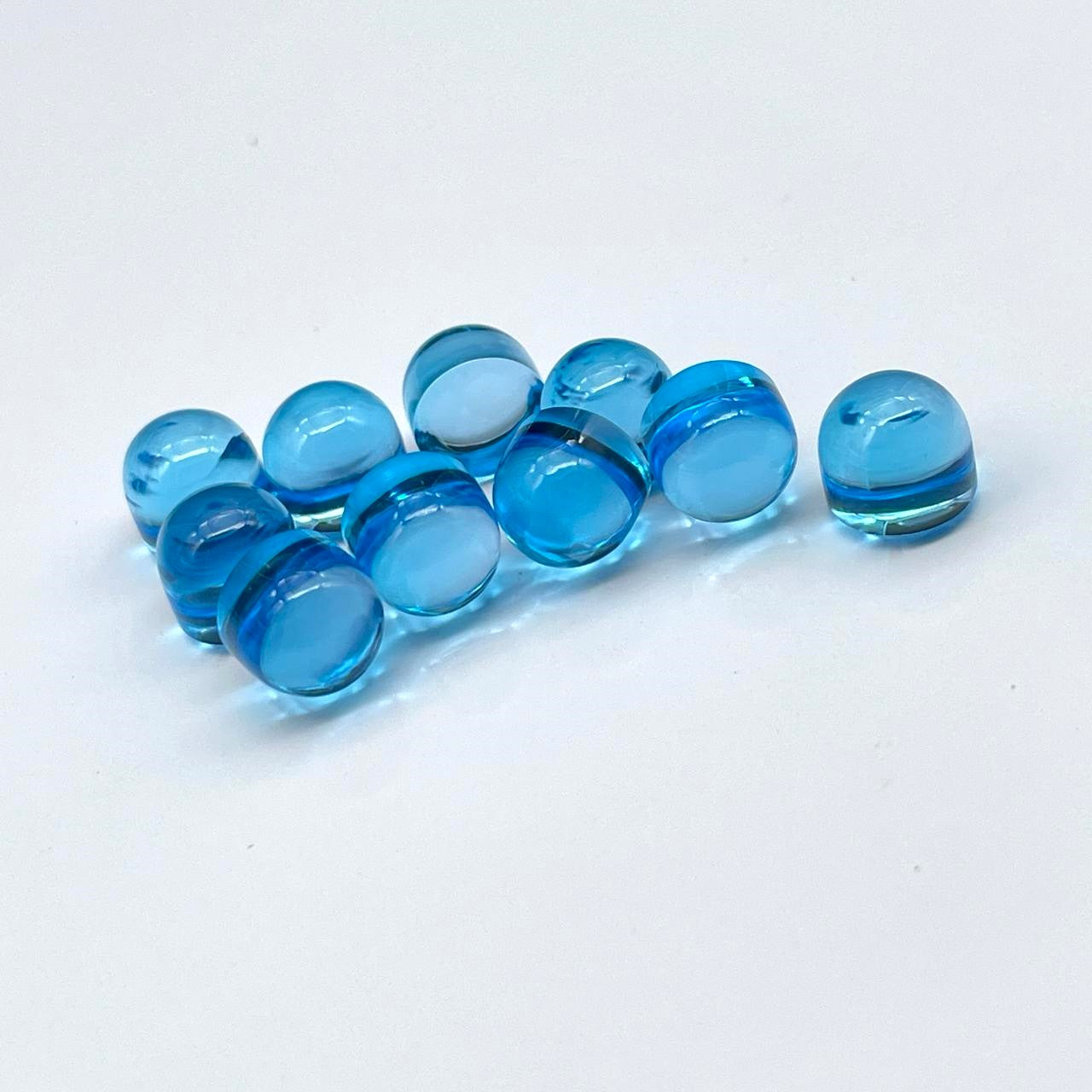 Natural Swiss Blue Topaz 8 mm Best Quality Bullets Gemstone (Natural)