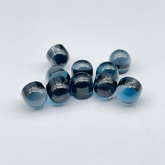 Natural London Blue Topaz 8 mm Round Best Quality Bullets Gemstone (Natural)