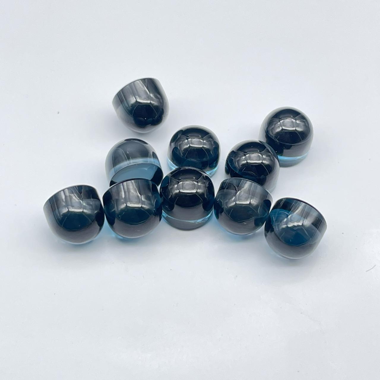 Natural London Blue Topaz 8 mm Round Best Quality Bullets Gemstone (Natural)