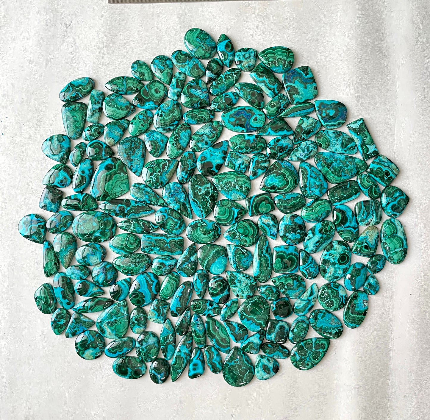 Natural Chrysocolla Malachite High-Quality Cabochon (Natural)