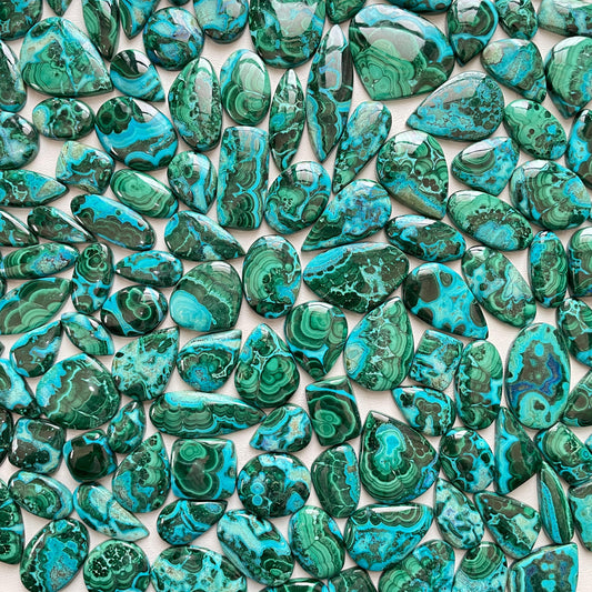 Natural Chrysocolla Malachite High-Quality Cabochon (Natural)