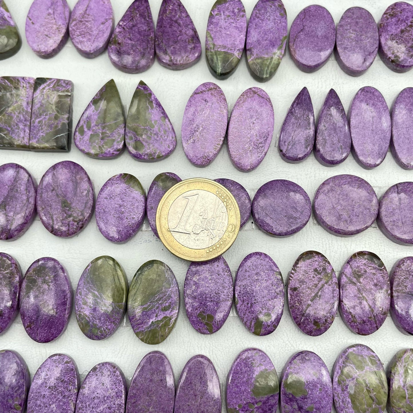 Natural Purple Stichtite Pair Gemstone Cabochon Mix Shape Loose Stone for Making Jewelry, Purple Stichtite Cabochon