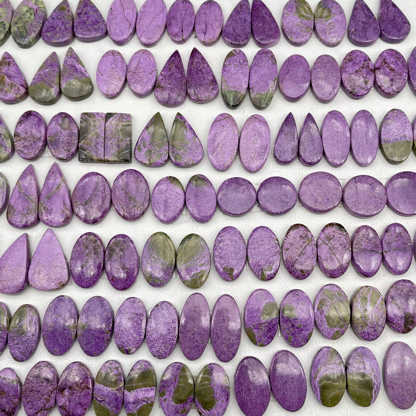 Natural Purple Stichtite Pair Gemstone Cabochon Mix Shape Loose