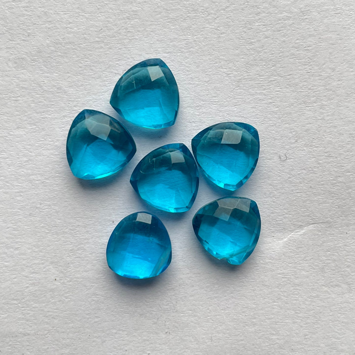 Swiss Blue Topaz Faceted Nice Quality (10 mm) Briolette (Lab-Created)