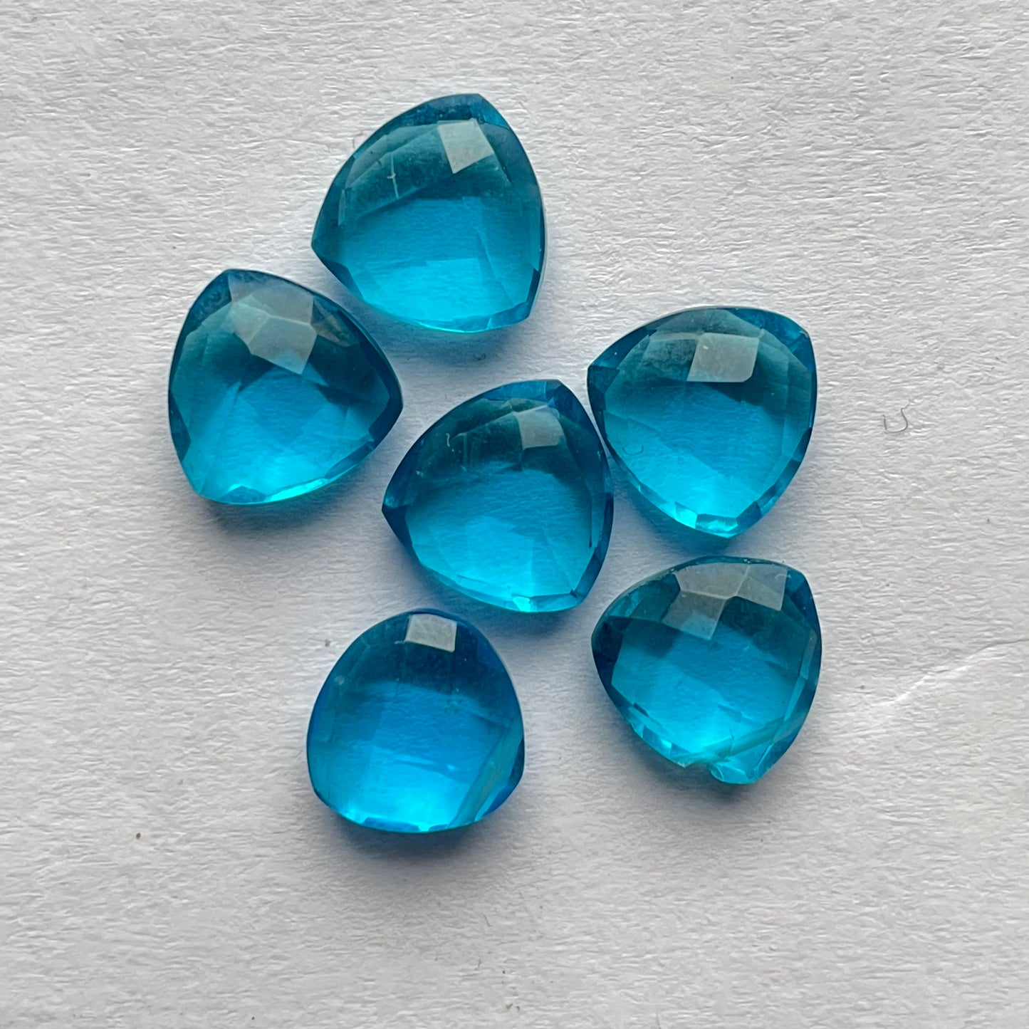 Swiss Blue Topaz Faceted Nice Quality (10 mm) Briolette (Lab-Created)
