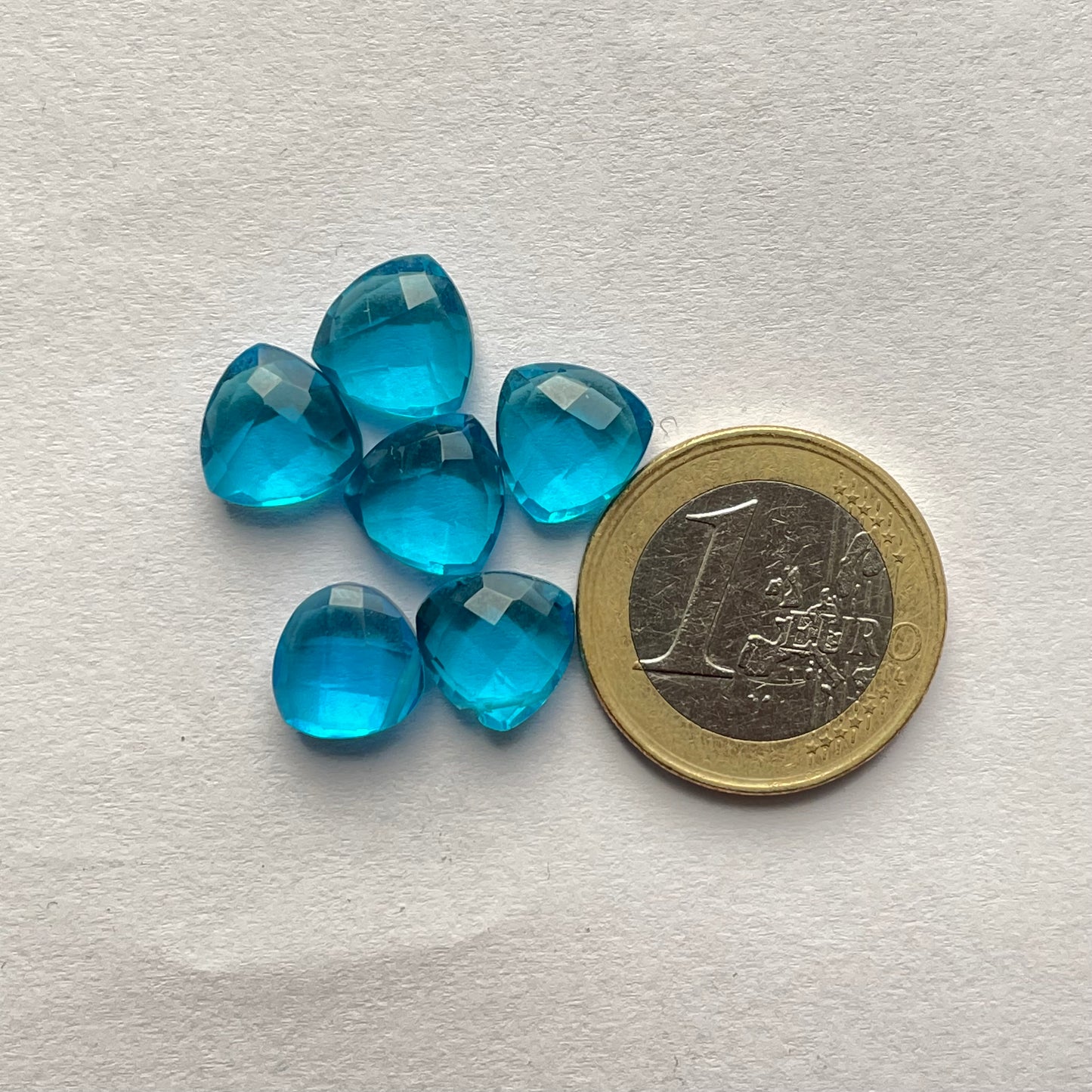 Swiss Blue Topaz Faceted Nice Quality (10 mm) Briolette (Lab-Created)