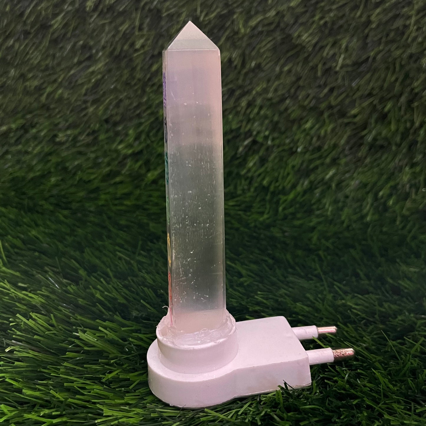 Selenite Crystal Night Light, Selenite Iceberg Night Lights Complete with Bulb & Plugin! (Selenite Lamp, Selenite Skyscraper)