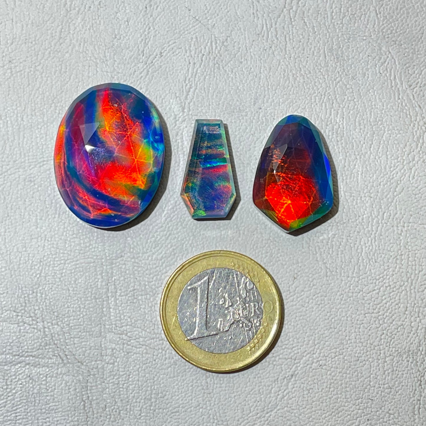Faceted Aurora opal Rainbow Doubled (Natural)