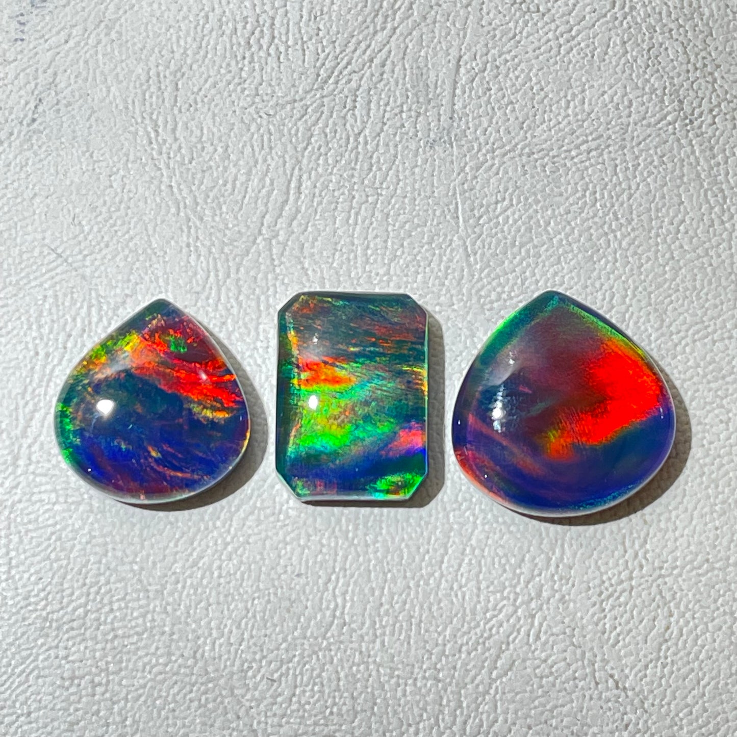 Aurora opal Rainbow Doubled Cabochon (Lab-Created)