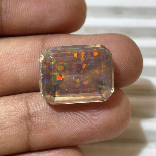 Ethiopian Opal Doubled Faceted (Lab-Created)