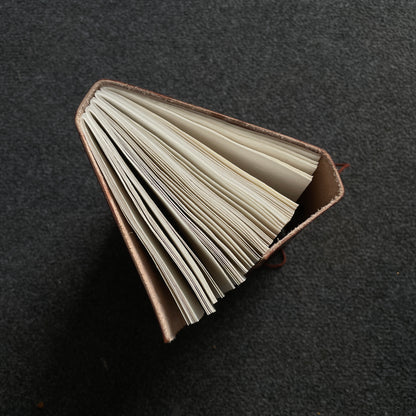 Embellished Leather Diary in a Compact 7x5 Inch Size" With Natural Gemstone