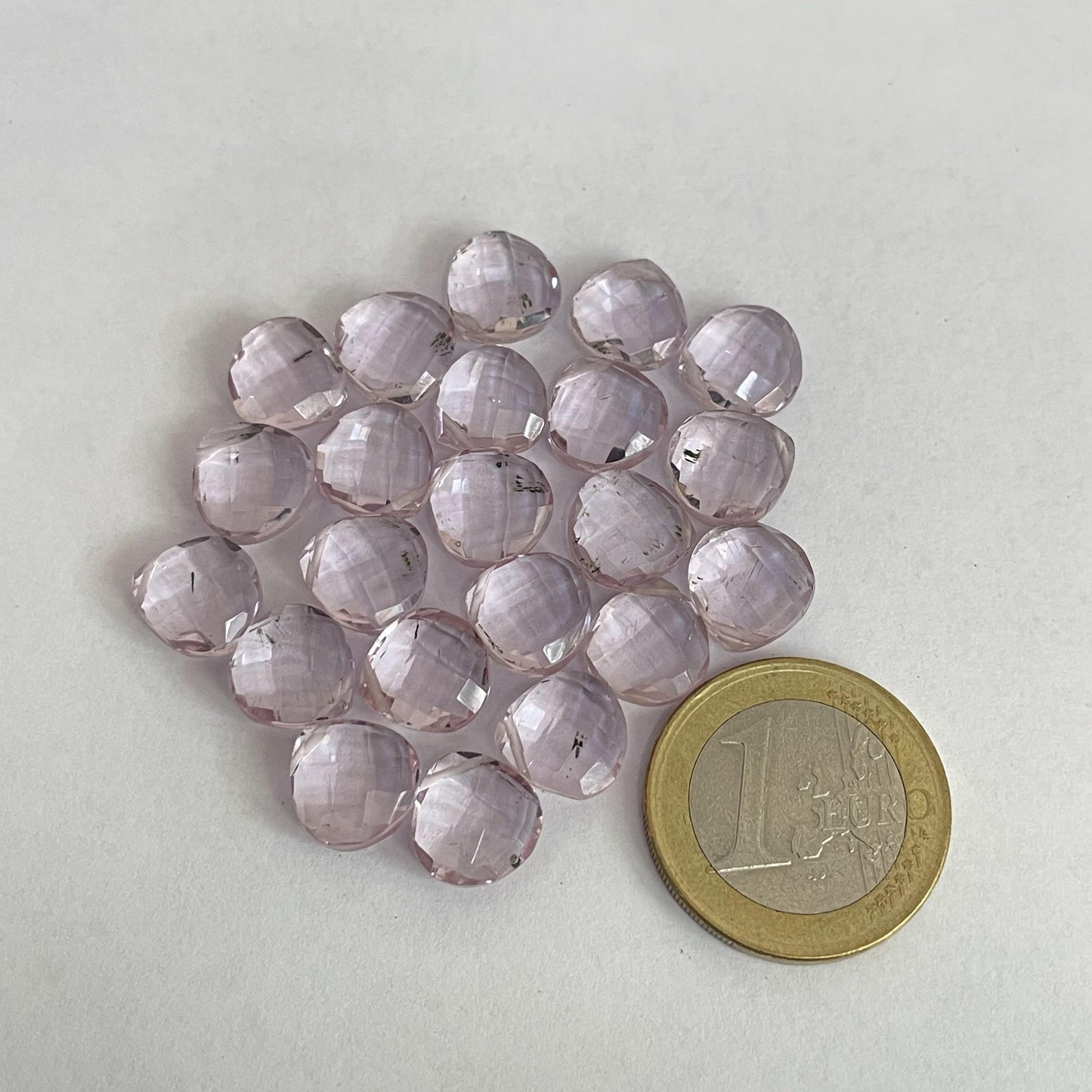 Kunzite Faceted Nice Quality (10 mm) Briolette (Lab-Created)