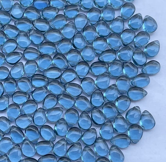 London Blue Topaz Faceted Nice Quality (7x10 mm) Pear Shape (Lab-Created)