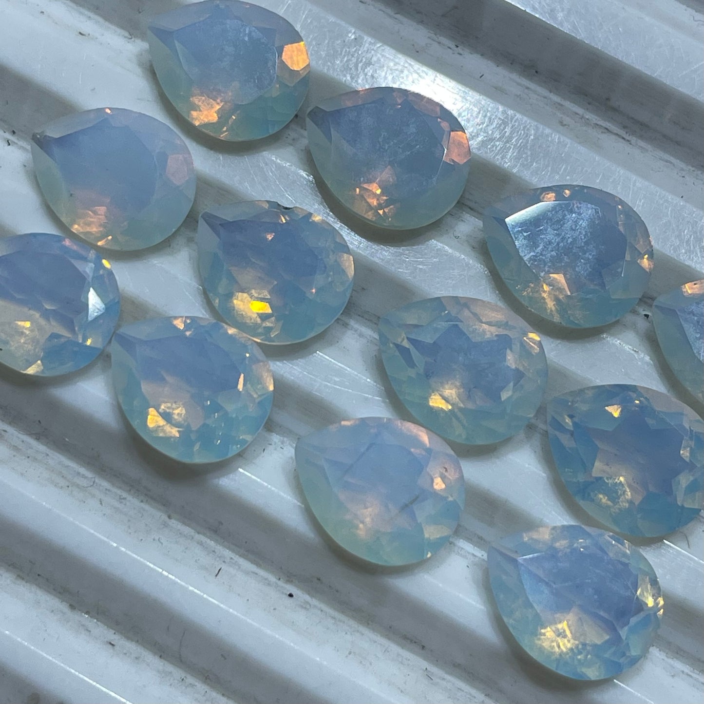 Opolite Faceted Nice Quality (8x10 mm) Pear Shape (Lab-Created)