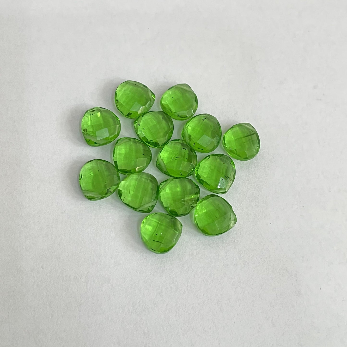 Tsavorite Faceted Nice Quality (10 mm) Briolette (Lab-Created)