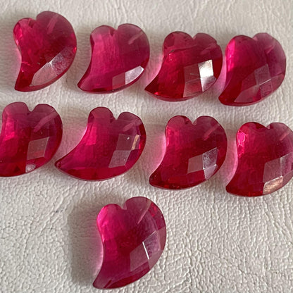 Pink Tourmaline Faceted Free Size Nice Quality Fancy Shape (Lab-Created)
