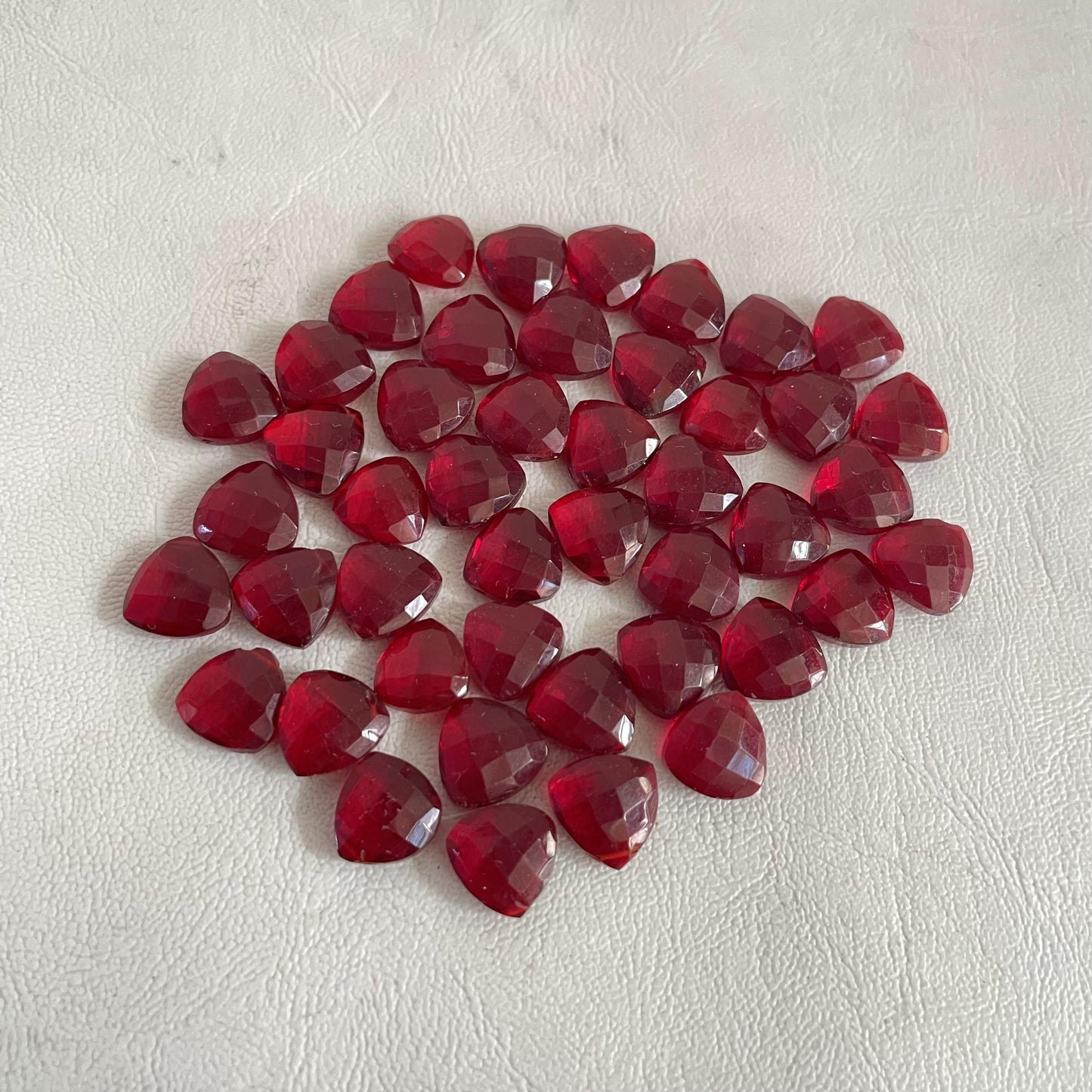 Red Garnet Faceted Nice Quality (11 mm) Briolette (Lab-Created)