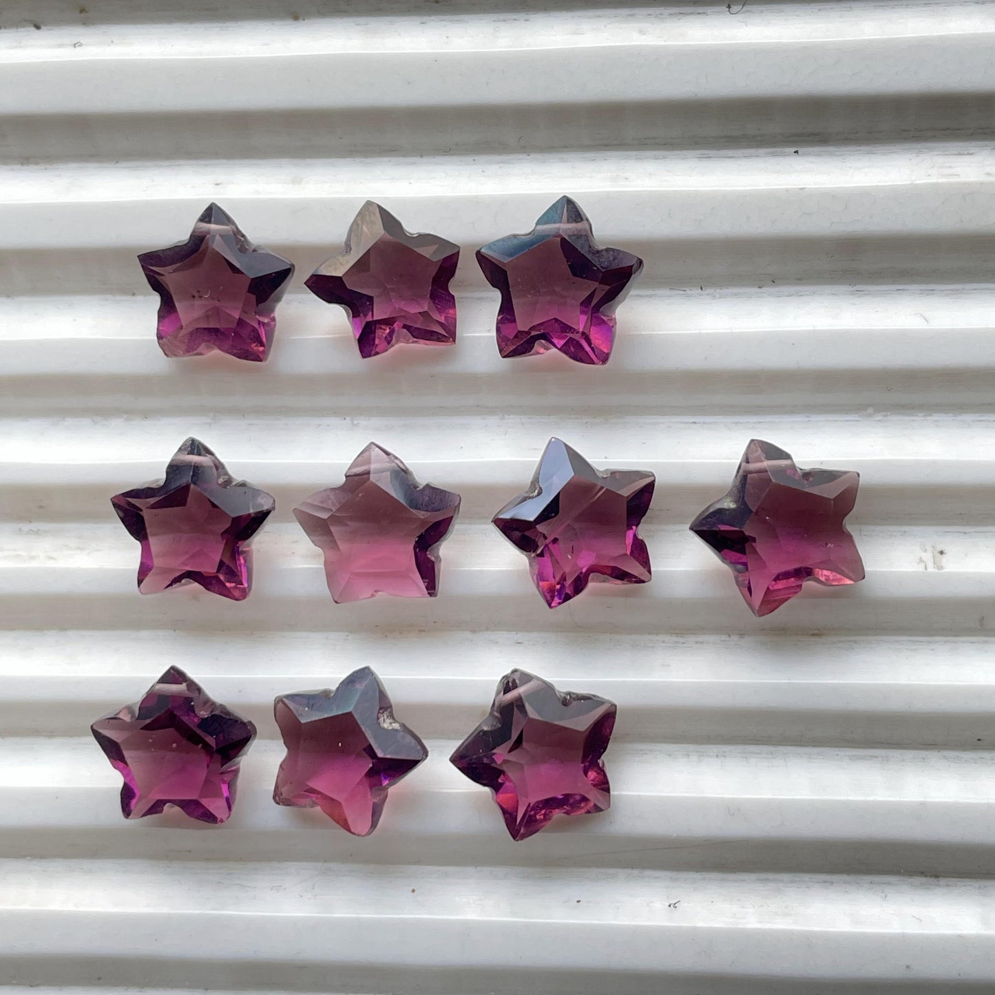 Rodhonite Garnet Star Faceted Nice Quality ( 10 mm ) Star Shape