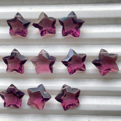 Rodhonite Garnet Star Faceted Nice Quality ( 10 mm ) Star Shape