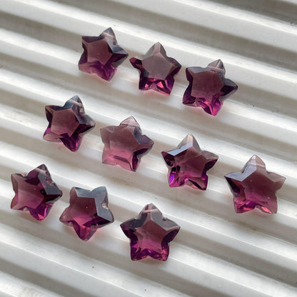 Rodhonite Garnet Star Faceted Nice Quality ( 10 mm ) Star Shape