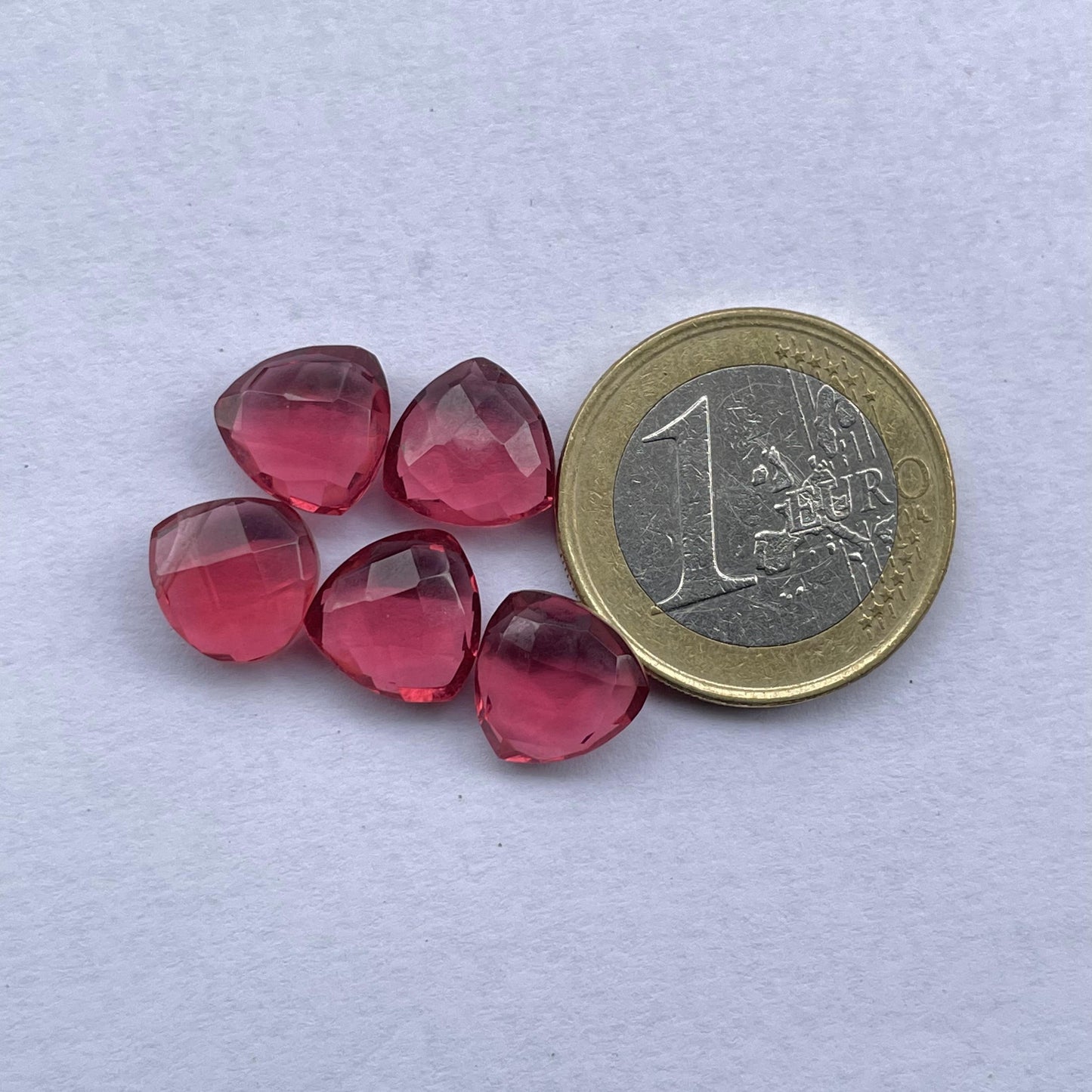 Ruby Faceted Nice Quality (10 mm) Briolette (Lab-Created)