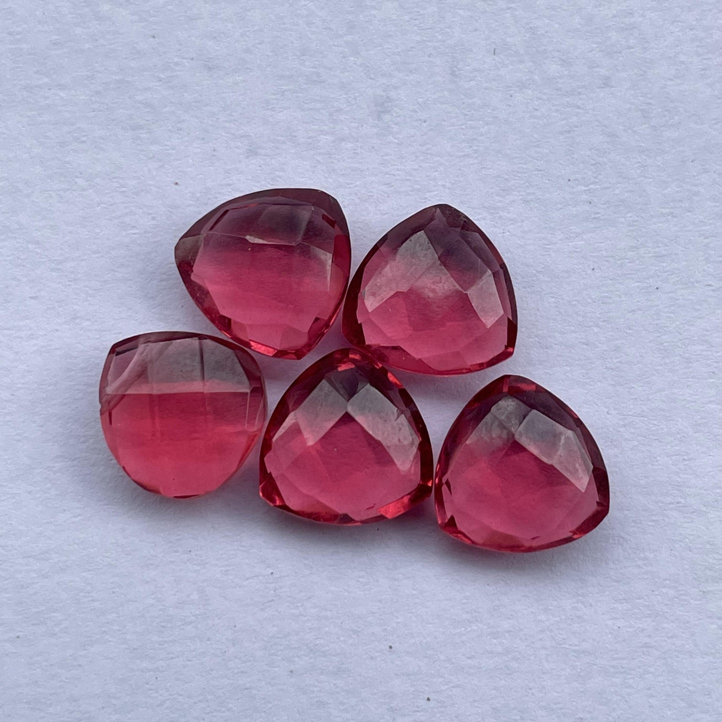 Ruby Faceted Nice Quality (10 mm) Briolette (Lab-Created)