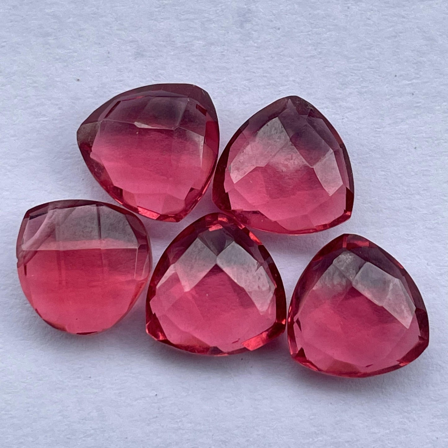 Ruby Faceted Nice Quality (10 mm) Briolette (Lab-Created)