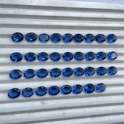 Tanzanite Faceted Nice Quality (8x10 mm) Oval Shape (Lab-Created)