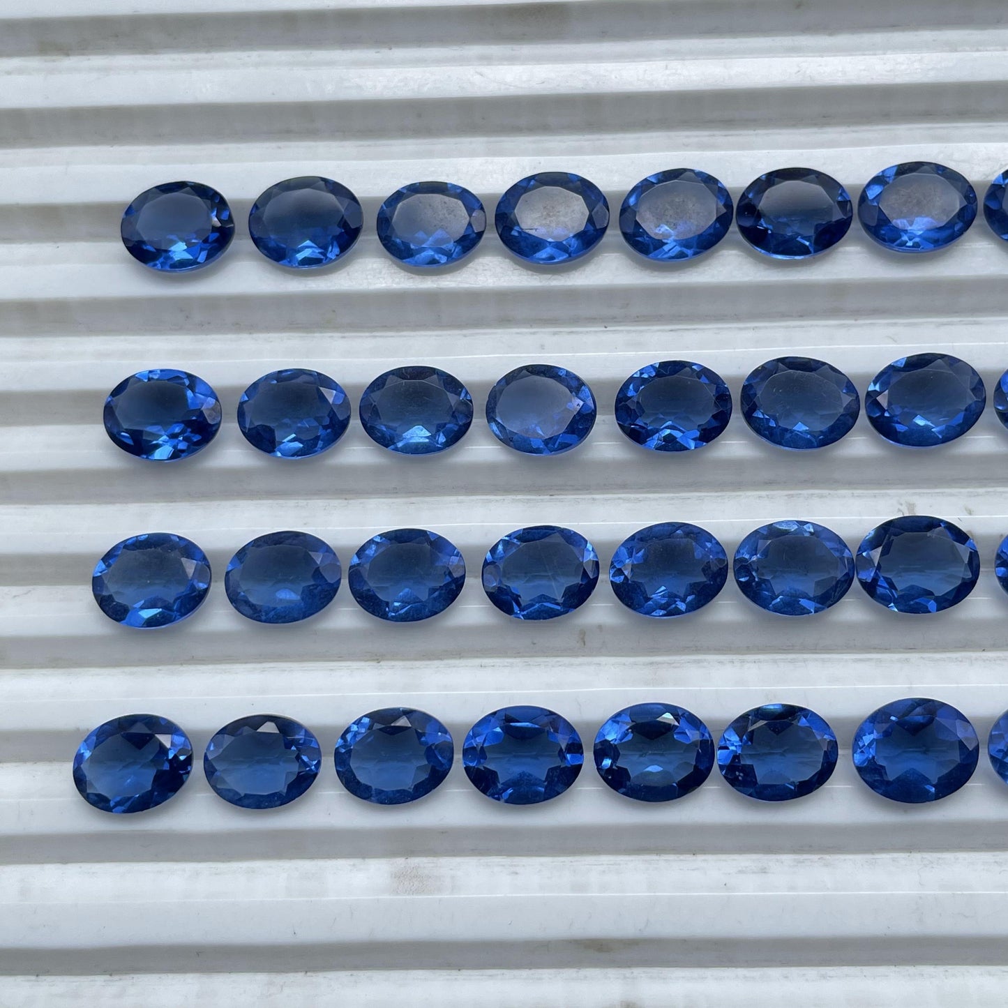Tanzanite Faceted Nice Quality (8x10 mm) Oval Shape (Lab-Created)