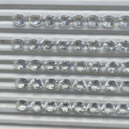 crystal Faceted Nice Quality (8x10 mm) Oval Shape (Natural)