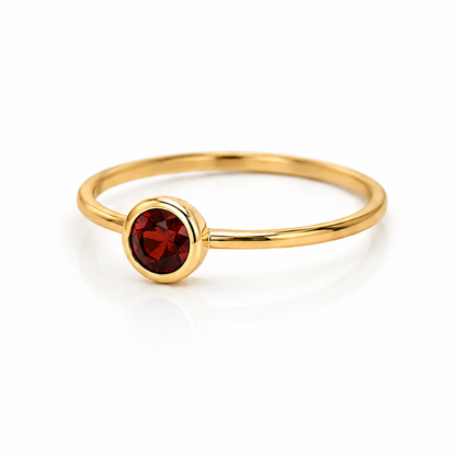 Natural Garnet Sterling Silver Ring, January Birthstone Jewellery, Handmade Ring, Engagement Ring, Anniversary Ring, Vintage Ring,