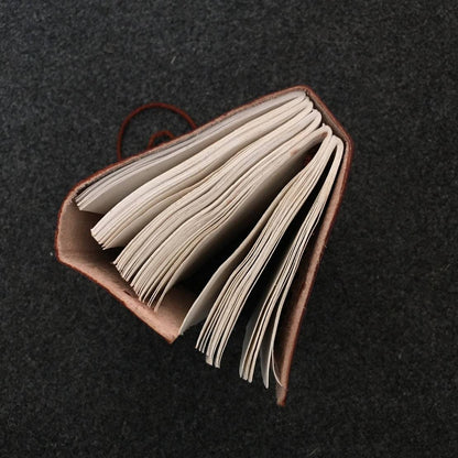 Embellished Leather Diary in a Compact 5x3.5 Inch Size" With Natural Gemstone