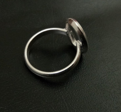 925 Sterling Silver Oval Shape Thick Bezel Ring Blank Bezel Setting, Blank Ring Base, Back Side Open, Bezel For Resin Work(6X8) Oval Shape