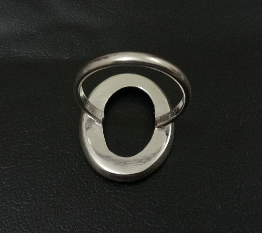 925 Sterling Silver Oval Shape Thick Bezel Ring Blank Bezel Setting, Blank Ring Base, Back Side Open, Bezel For Resin Work(6X8) Oval Shape