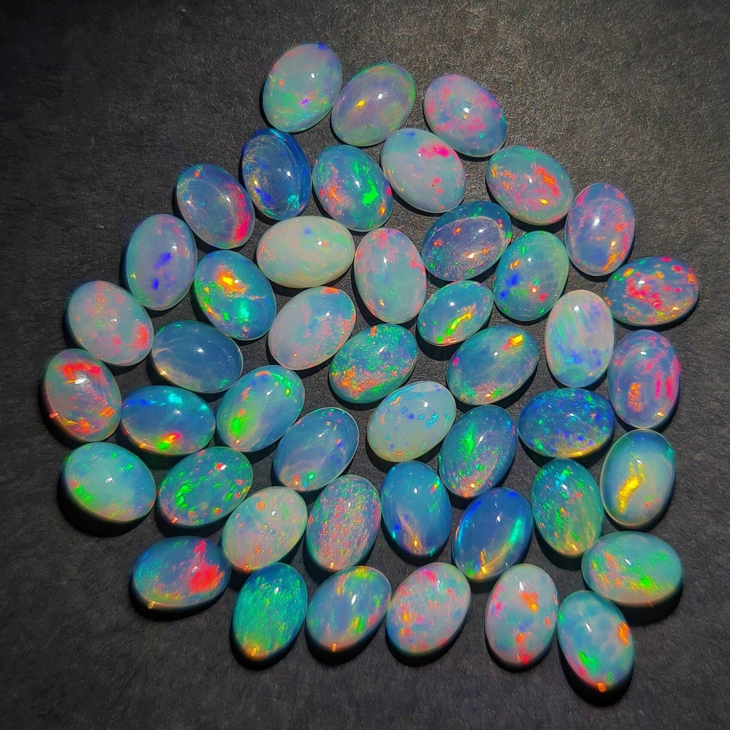 Natural Ethiopian Opal 9x13 mm Cabochon, Opal Cabochon~ Oval Cabochon Calibrated Size~ Opal Loose Stone.