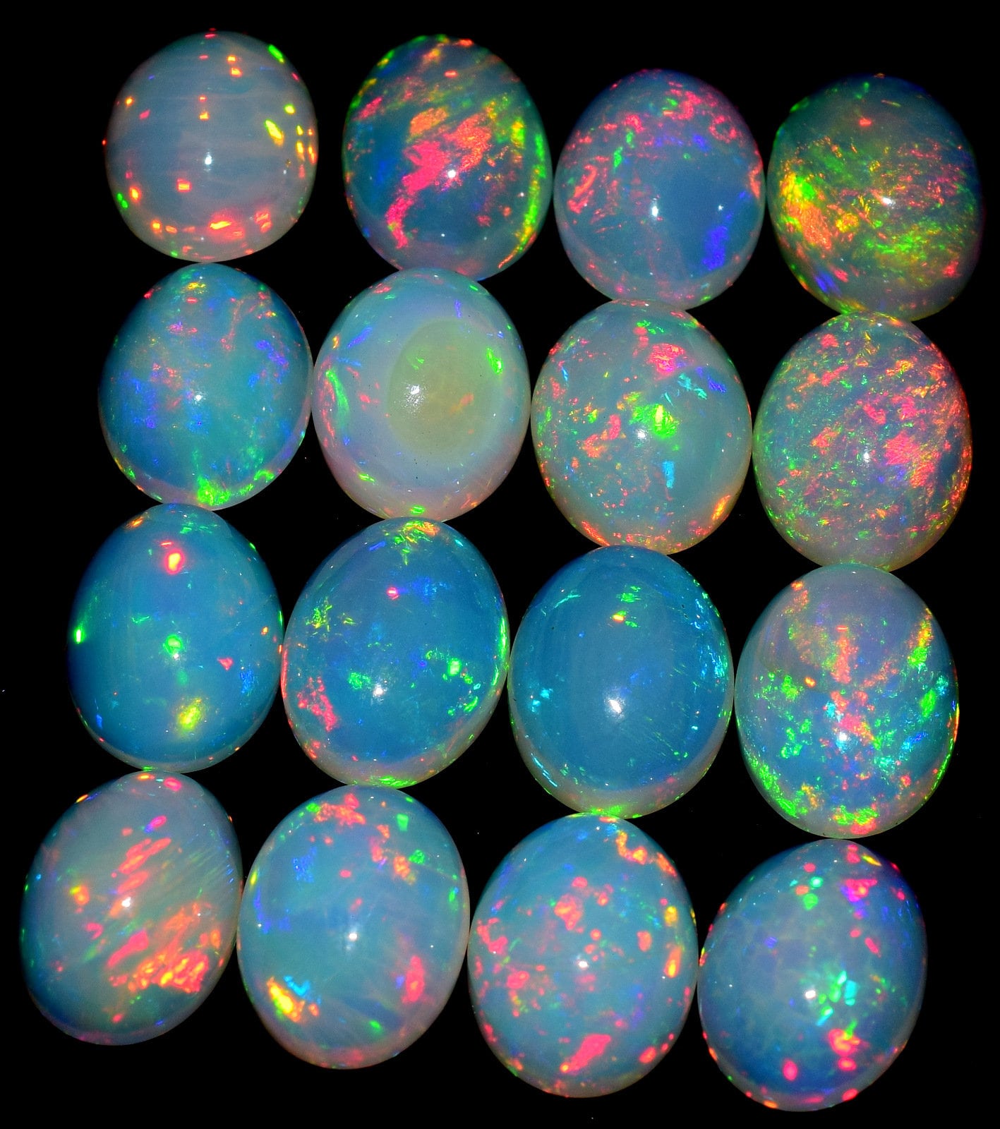 Natural Ethiopian Opal 10x13 mm Oval Cabochon, Opal Cabochon~ Oval Cabochon Calibrated Size~ Opal Loose Stone~ Opal Cabochon. (Natural)