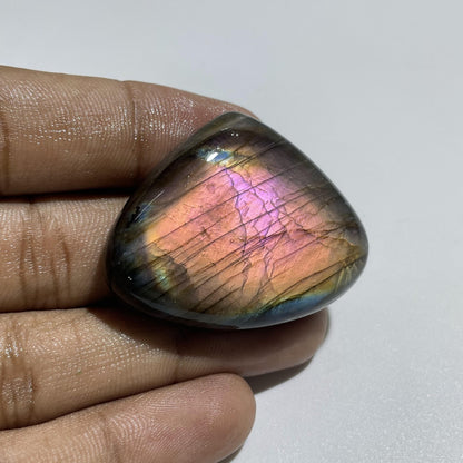 Natural Purple Flash Labradorite Cabochon, Loose Gemstone