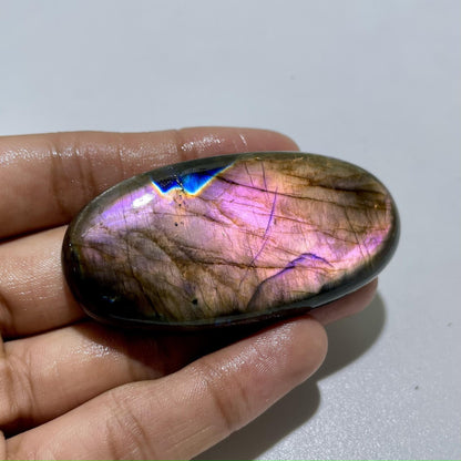 Natural Purple Flash Labradorite Cabochon, Loose Gemstone