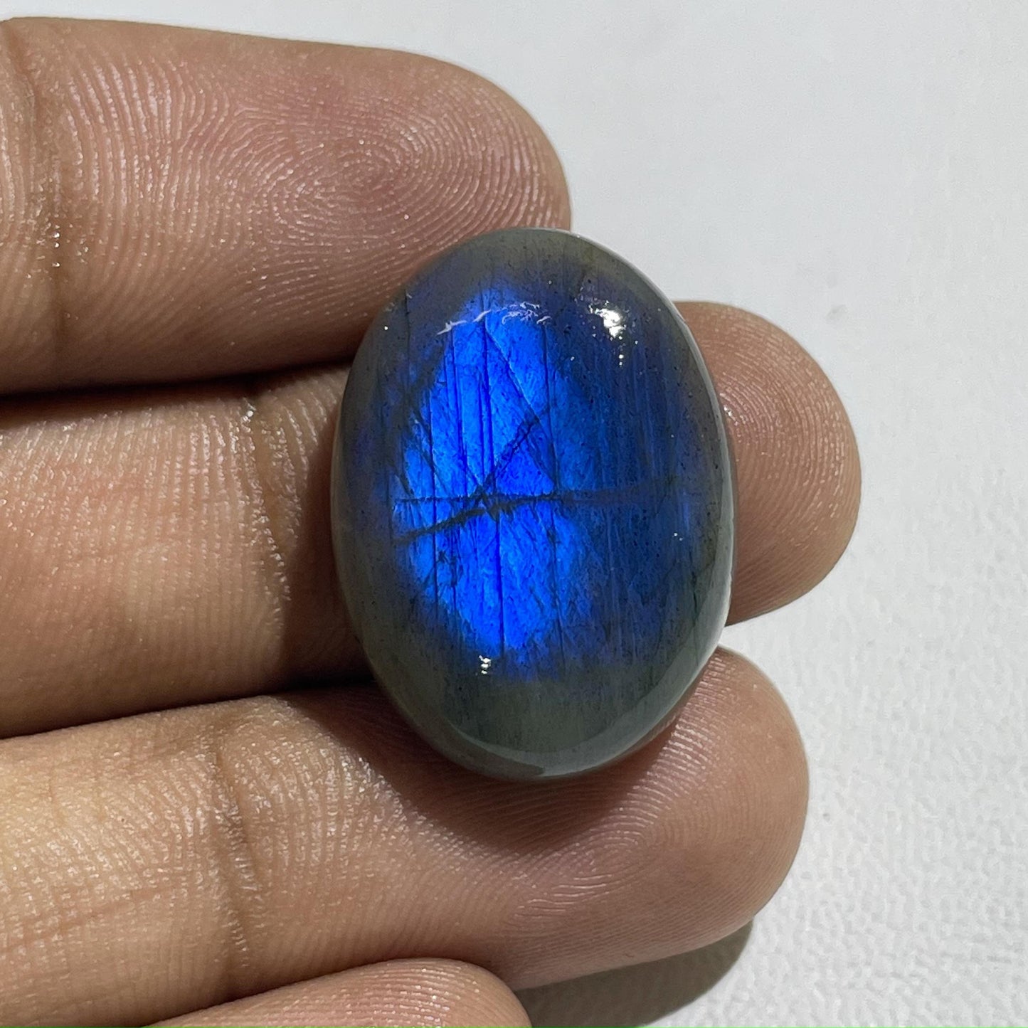 Blue Labradorite Oval Cabochon, 21x14x5 mm, 22 Carats, Loose Gemstone for Jewelry Making