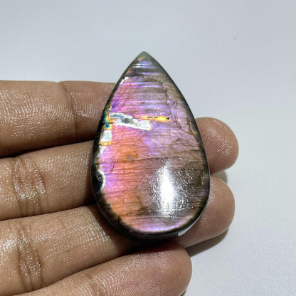 Natural Purple Flash Labradorite Cabochon, Loose Gemstone