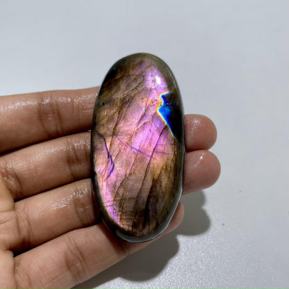 Natural Purple Flash Labradorite Cabochon, Loose Gemstone