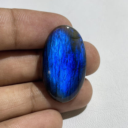 Blue Labradorite Oval Cabochon, 21x14x5 mm, 22 Carats, Loose Gemstone for Jewelry Making